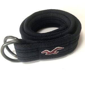 Hollister Belt Mens 30 Canvas Woven D-Ring Blue Bird Logo Surfer Preppy Y2K VTG